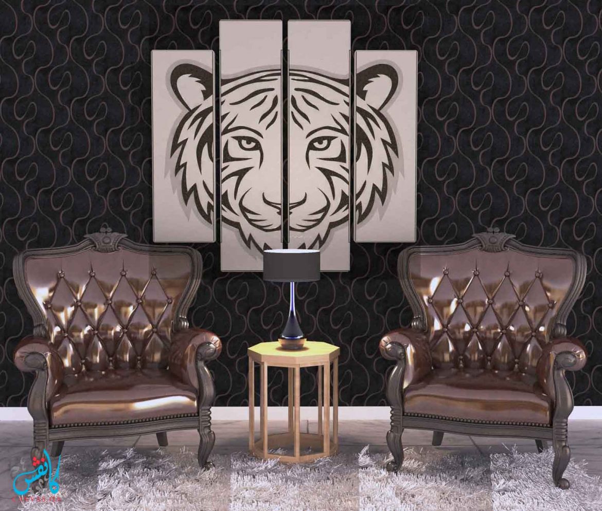 Black Tiger Canvas Picture